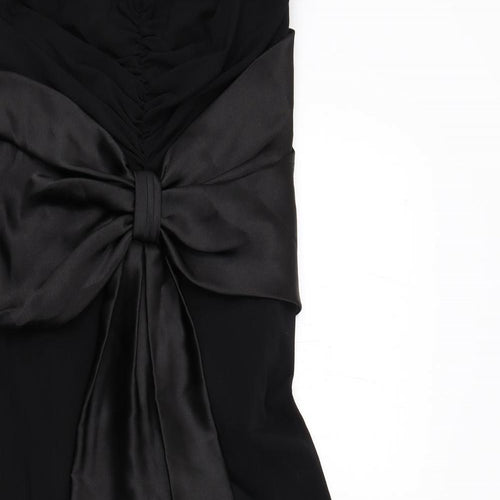 Scott McClintock Womens Black Polyester A-Line Size 12 Sweetheart Zip