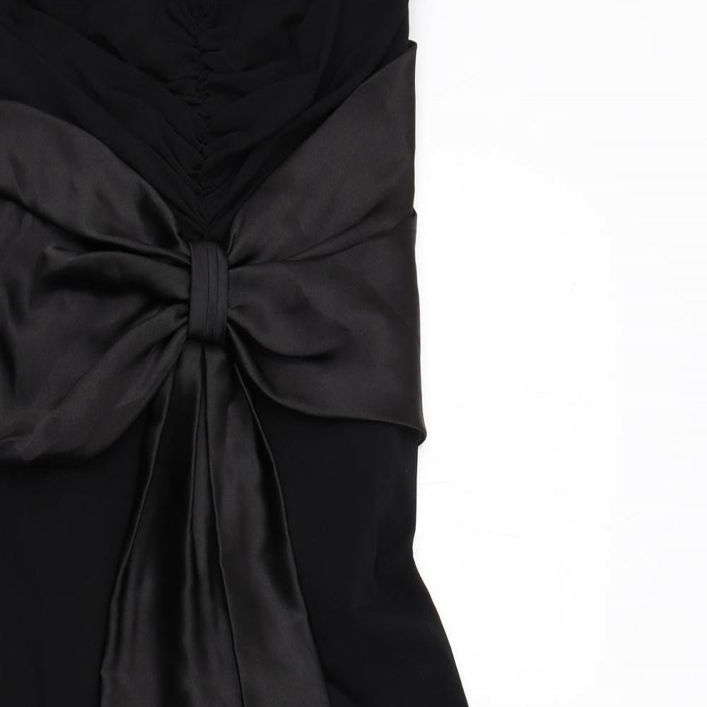 Scott McClintock Womens Black Polyester A-Line Size 12 Sweetheart Zip