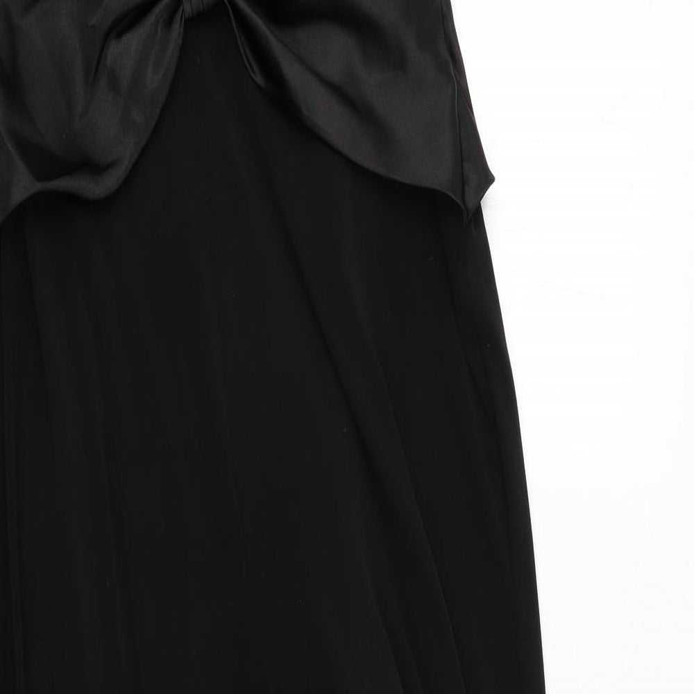 Scott McClintock Womens Black Polyester A-Line Size 12 Sweetheart Zip