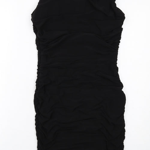 Phase Eight Womens Black Polyester Shift Size 8 Round Neck Zip