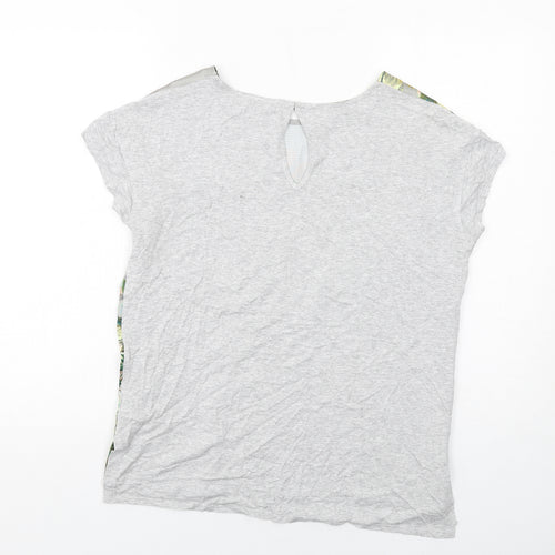 Per Una Womens Grey Viscose Basic Blouse Size 12 Round Neck