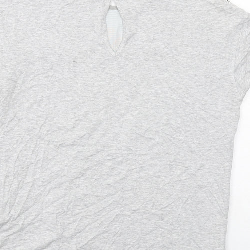 Per Una Womens Grey Viscose Basic Blouse Size 12 Round Neck