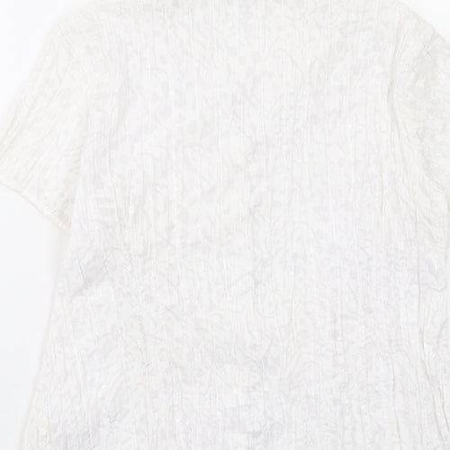 Bonmarché Womens White Polyester Basic Button-Up Size 16 Collared