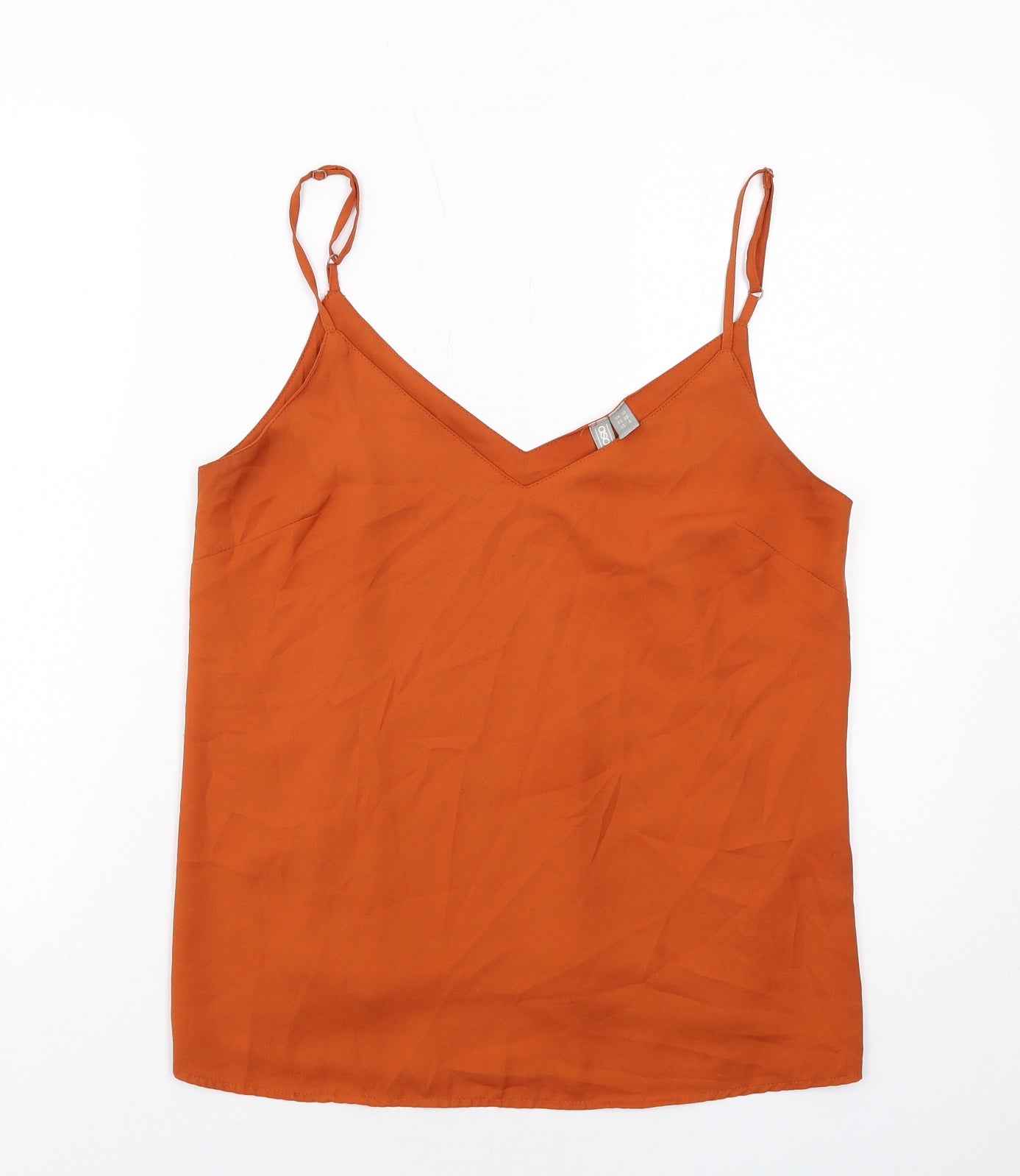 ASOS Womens Orange Polyester Camisole Tank Size 10 V-Neck