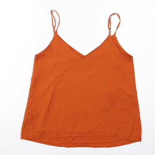 ASOS Womens Orange Polyester Camisole Tank Size 10 V-Neck