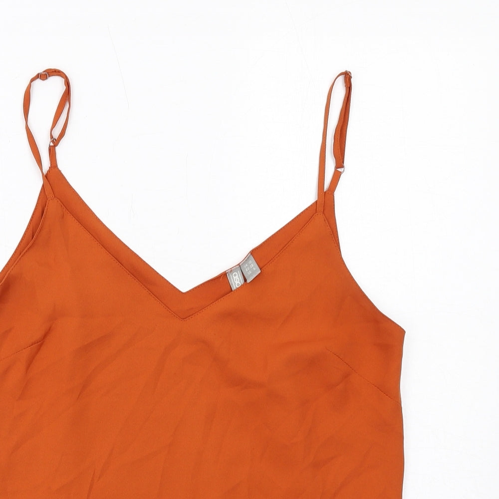 ASOS Womens Orange Polyester Camisole Tank Size 10 V-Neck