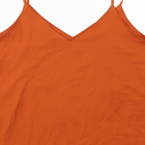 ASOS Womens Orange Polyester Camisole Tank Size 10 V-Neck