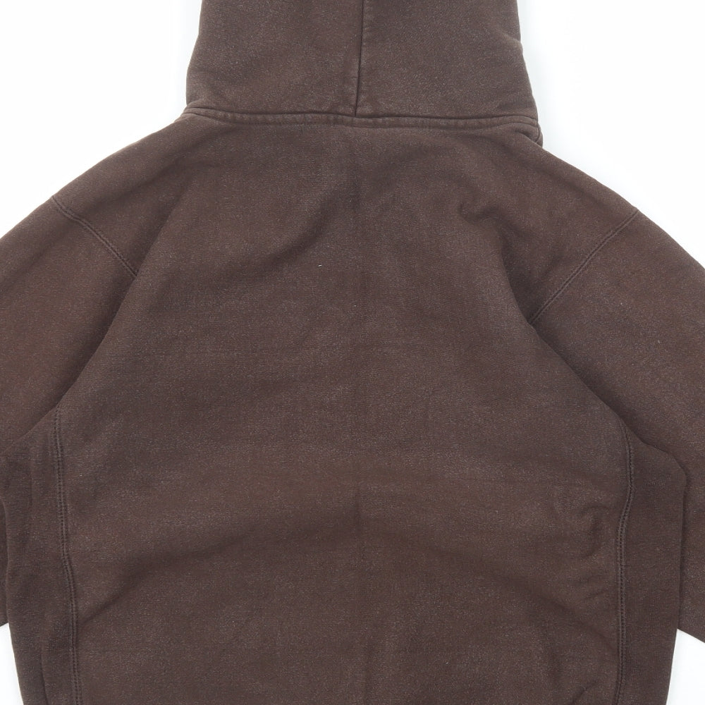 MV Sport Mens Brown Cotton Pullover Hoodie Size S - Wyoming