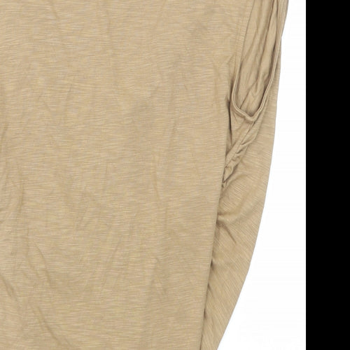 Marks and Spencer Womens Beige Modal Basic Tank Size 12 V-Neck