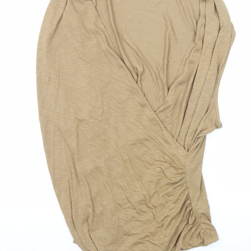 Marks and Spencer Womens Beige Modal Basic Tank Size 24 V-Neck