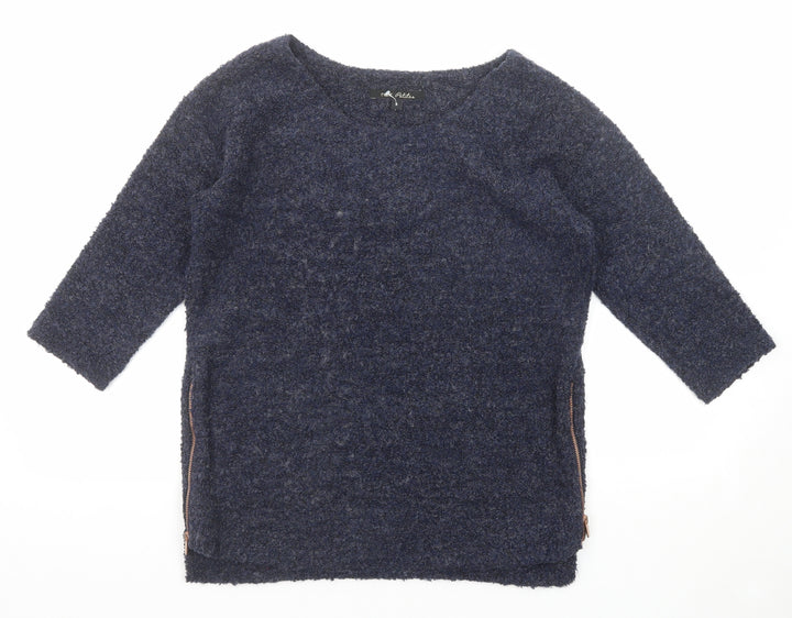 NEXT Womens Blue Boat Neck Polyester Pullover Jumper Size 8