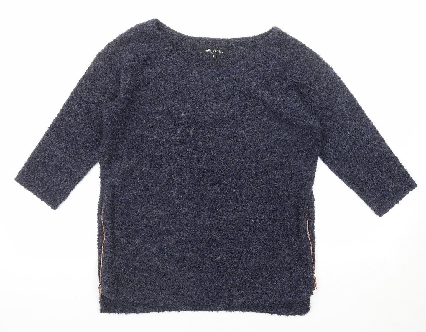 NEXT Womens Blue Boat Neck Polyester Pullover Jumper Size 8