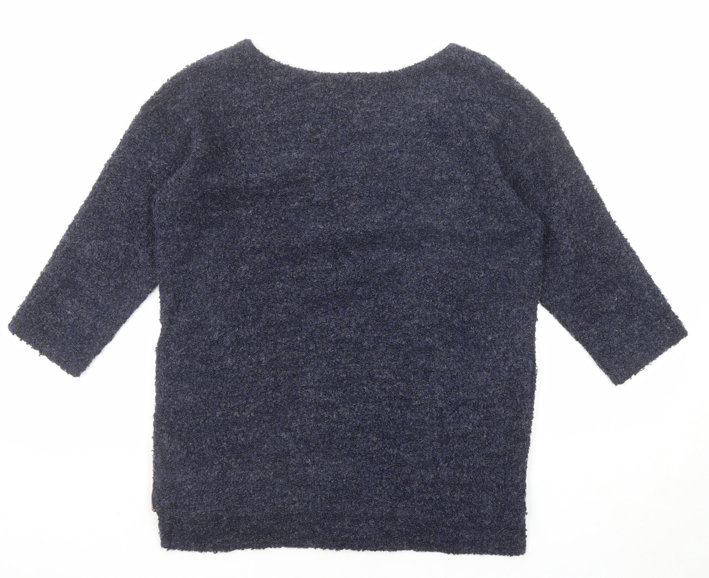 NEXT Womens Blue Boat Neck Polyester Pullover Jumper Size 8