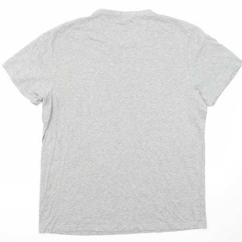 Mountain Warehouse Mens Grey Cotton T-Shirt Size L Round Neck