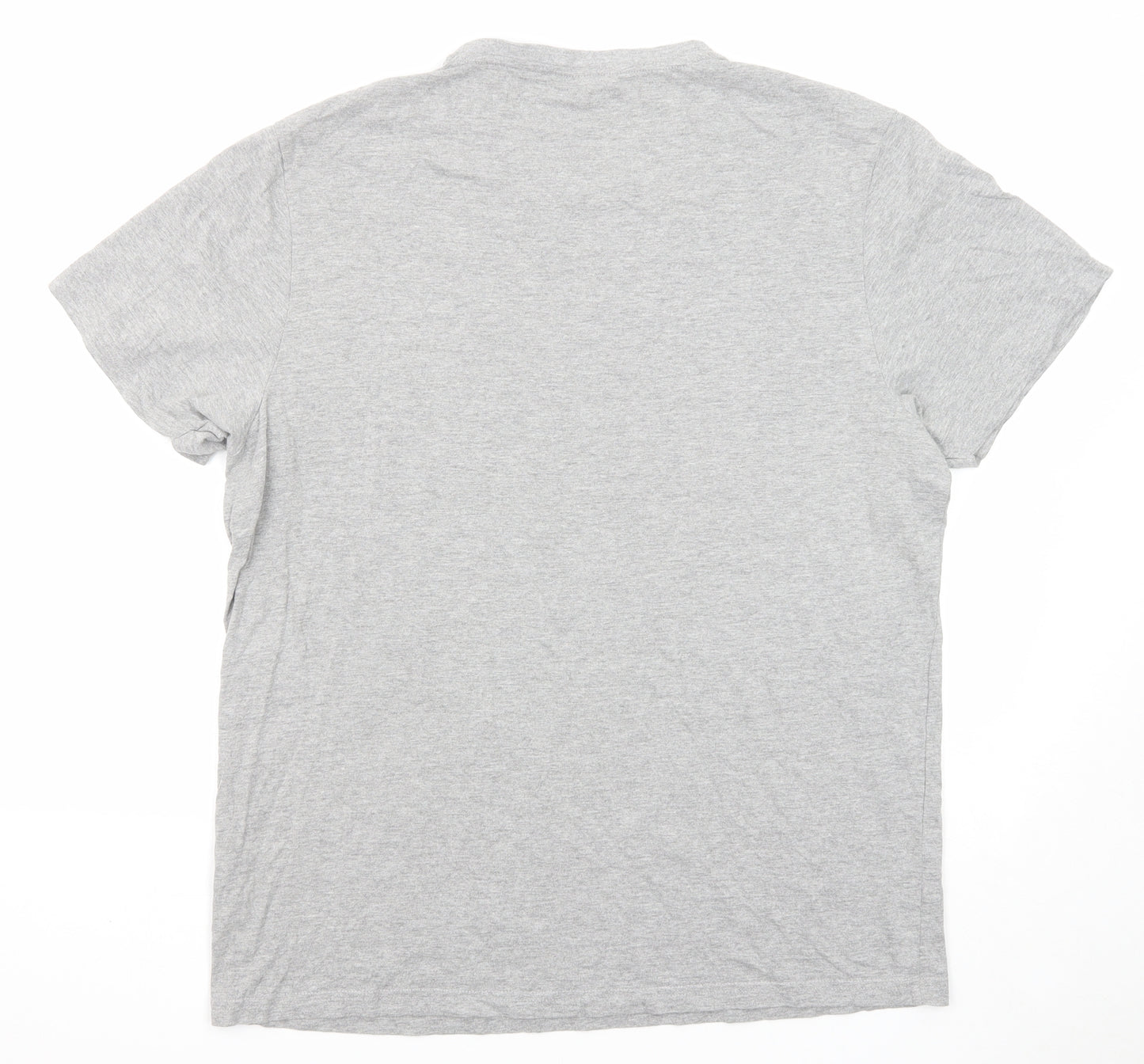 Mountain Warehouse Mens Grey Cotton T-Shirt Size L Round Neck