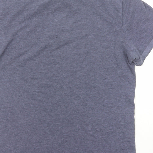 Burton Mens Blue Cotton Polo Size S Collared Button