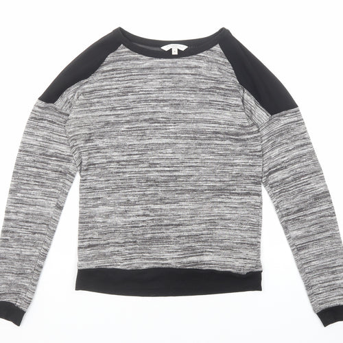 New Look Womens Grey Round Neck Polyester Pullover Jumper Size 8