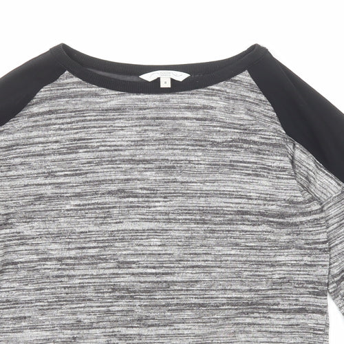 New Look Womens Grey Round Neck Polyester Pullover Jumper Size 8