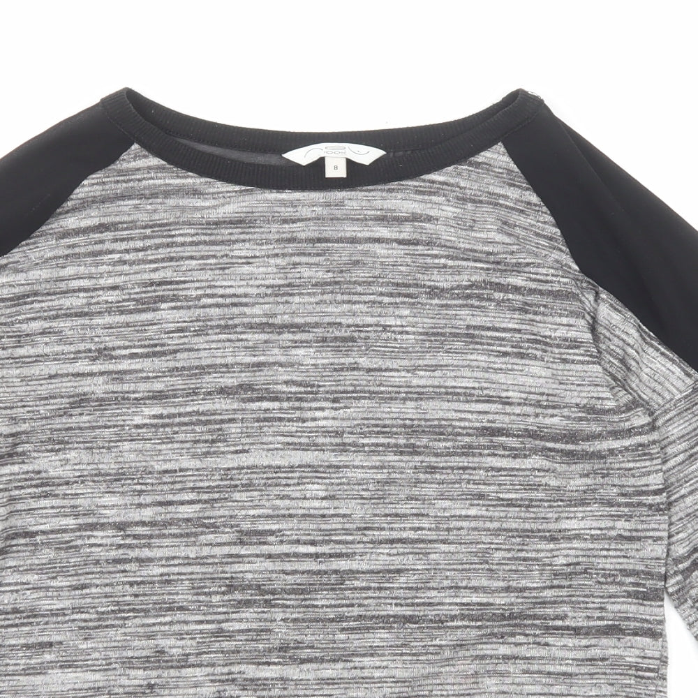 New Look Womens Grey Round Neck Polyester Pullover Jumper Size 8