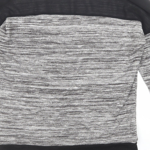 New Look Womens Grey Round Neck Polyester Pullover Jumper Size 8