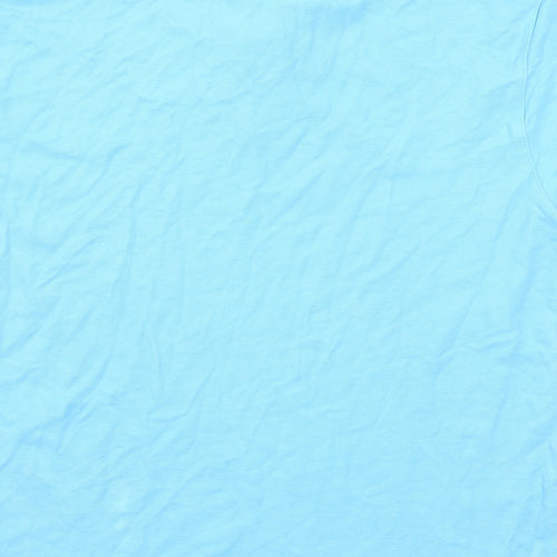 Marks and Spencer Mens Blue Cotton Polo Size M Collared Button