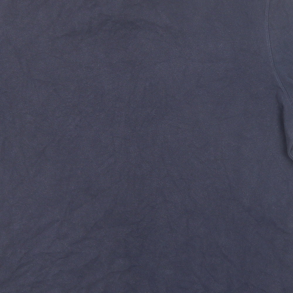 Abercrombie & Fitch Mens Blue Cotton Polo Size 2XL Collared Button