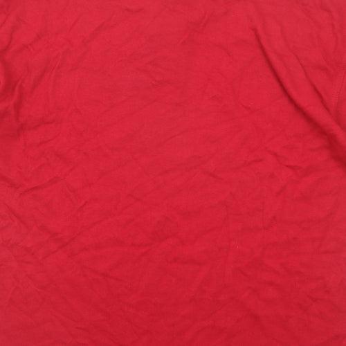 Donnay Mens Red Cotton Polo Size M Collared Button