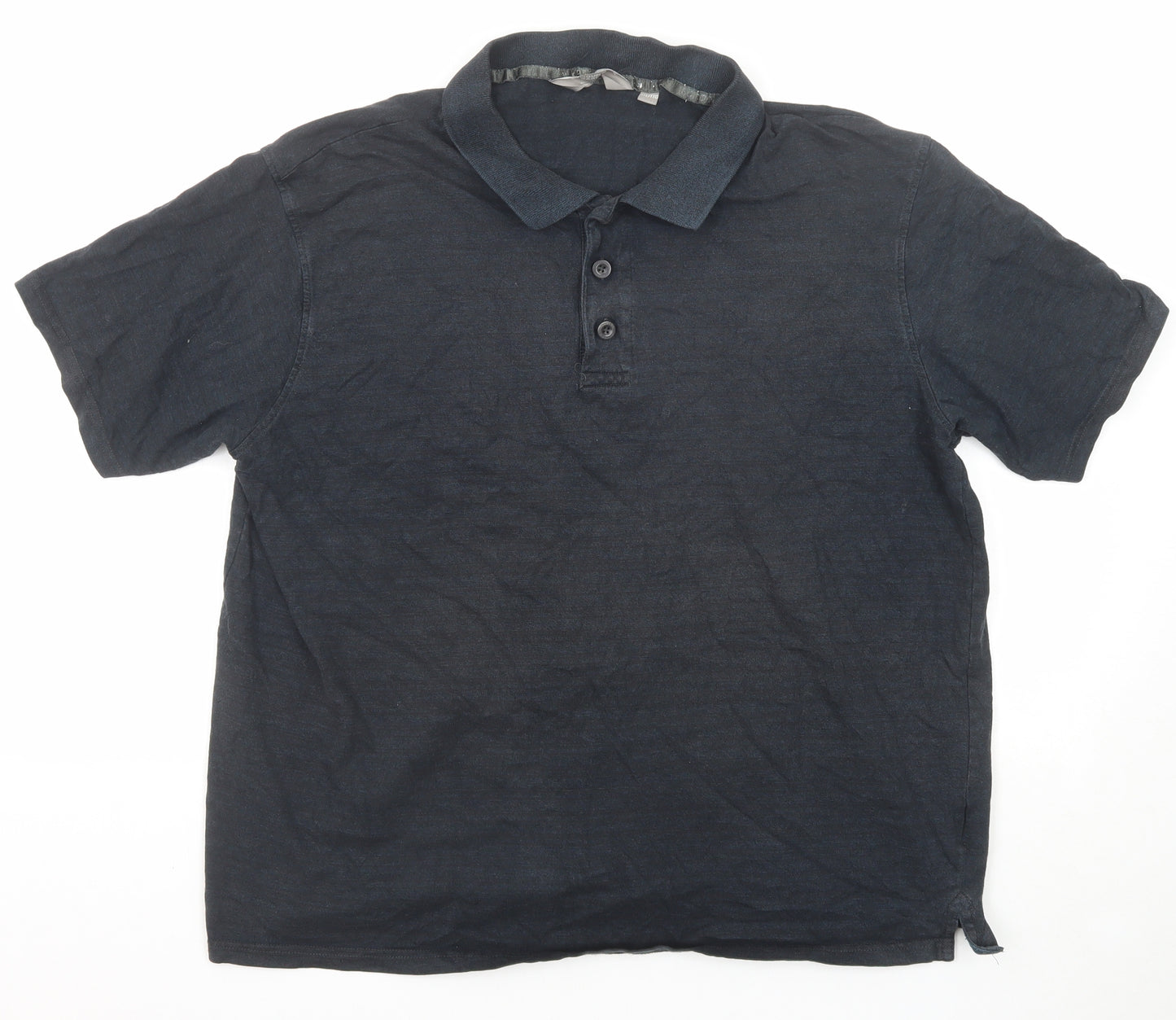 Mountain Warehouse Mens Blue Cotton Polo Size 2XL Collared Button