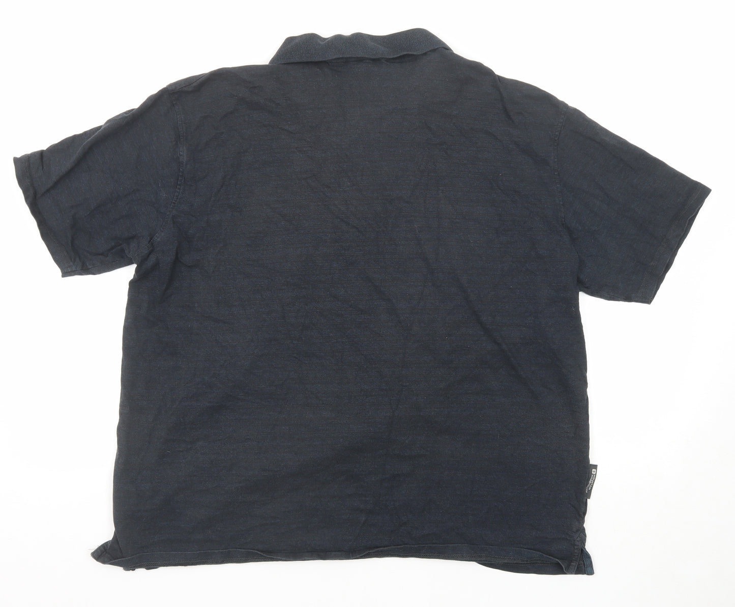 Mountain Warehouse Mens Blue Cotton Polo Size 2XL Collared Button