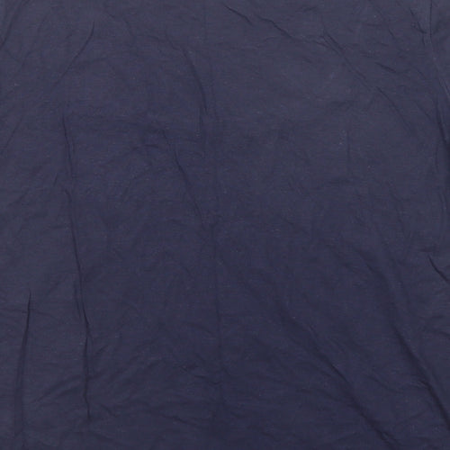 Pure Wear Womens Blue Cotton Basic Blouse Size 16 Round Neck