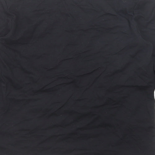 H&M Boys Black Cotton Basic T-Shirt Size 6-7 Years Round Neck Pullover - Skeleton Size 6-8 Years