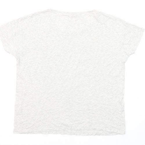Cath Kidston Womens Grey Cotton Basic T-Shirt Size S Round Neck - Parrots