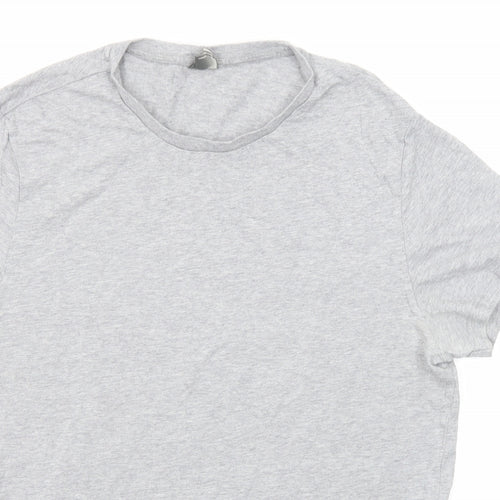 ASOS Womens Grey Cotton Basic T-Shirt Size L Crew Neck
