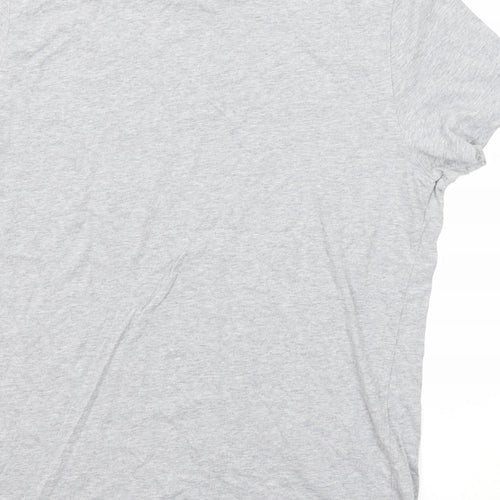 ASOS Womens Grey Cotton Basic T-Shirt Size L Crew Neck