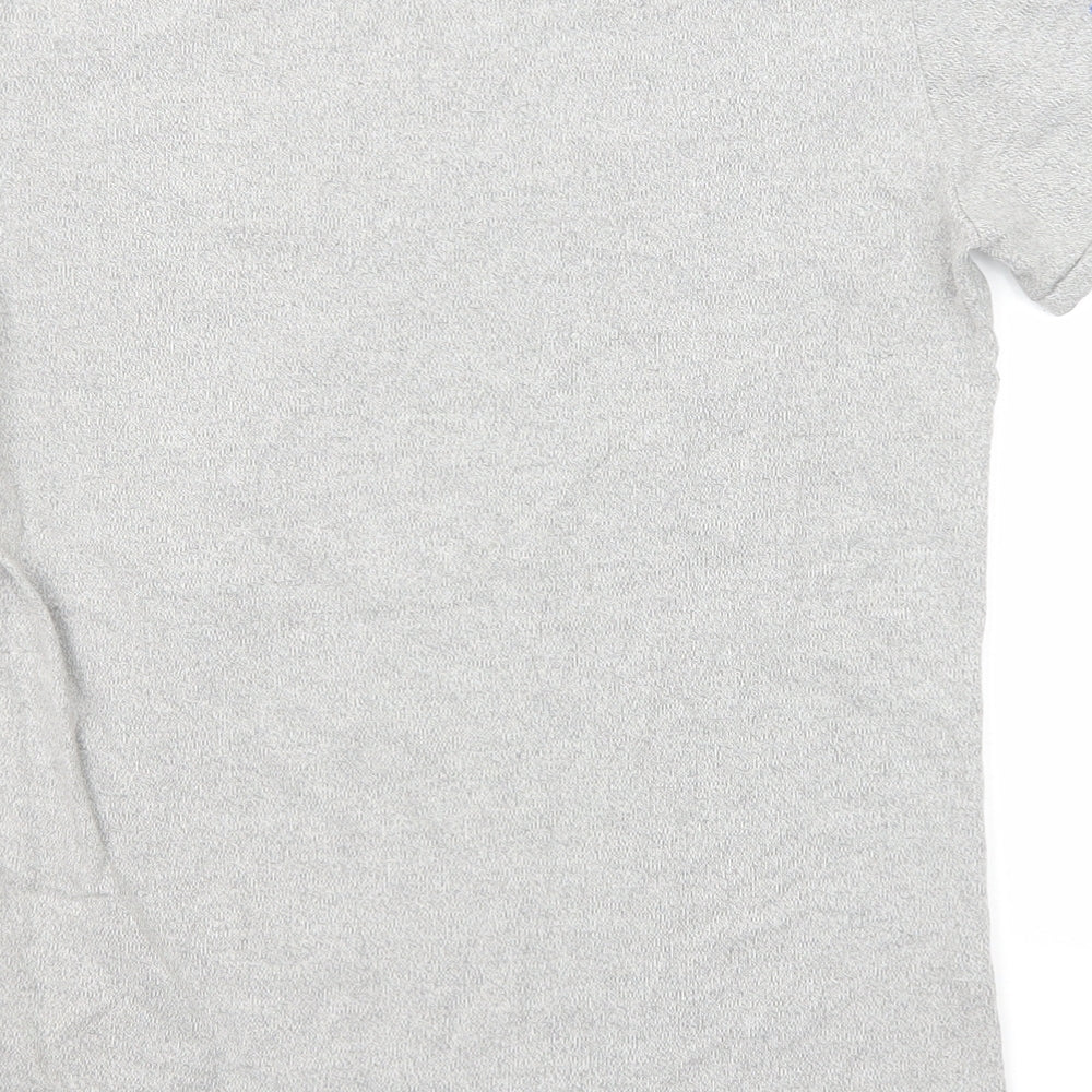 Superdry Mens Grey Cotton T-Shirt Size M Round Neck