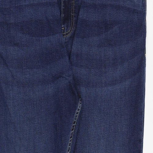 Jacamo Mens Blue Cotton Straight Jeans Size 48 in Regular Zip