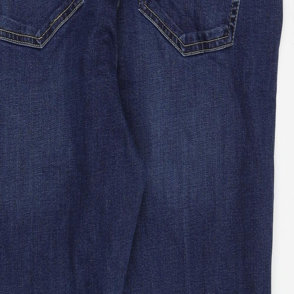 Jacamo Mens Blue Cotton Straight Jeans Size 48 in Regular Zip