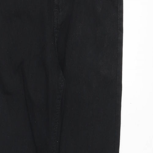 H&M Girls Black Cotton Skinny Jeans Size 10-11 Years Regular Zip