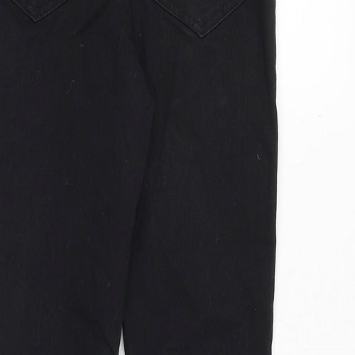 H&M Girls Black Cotton Skinny Jeans Size 10-11 Years Regular Zip