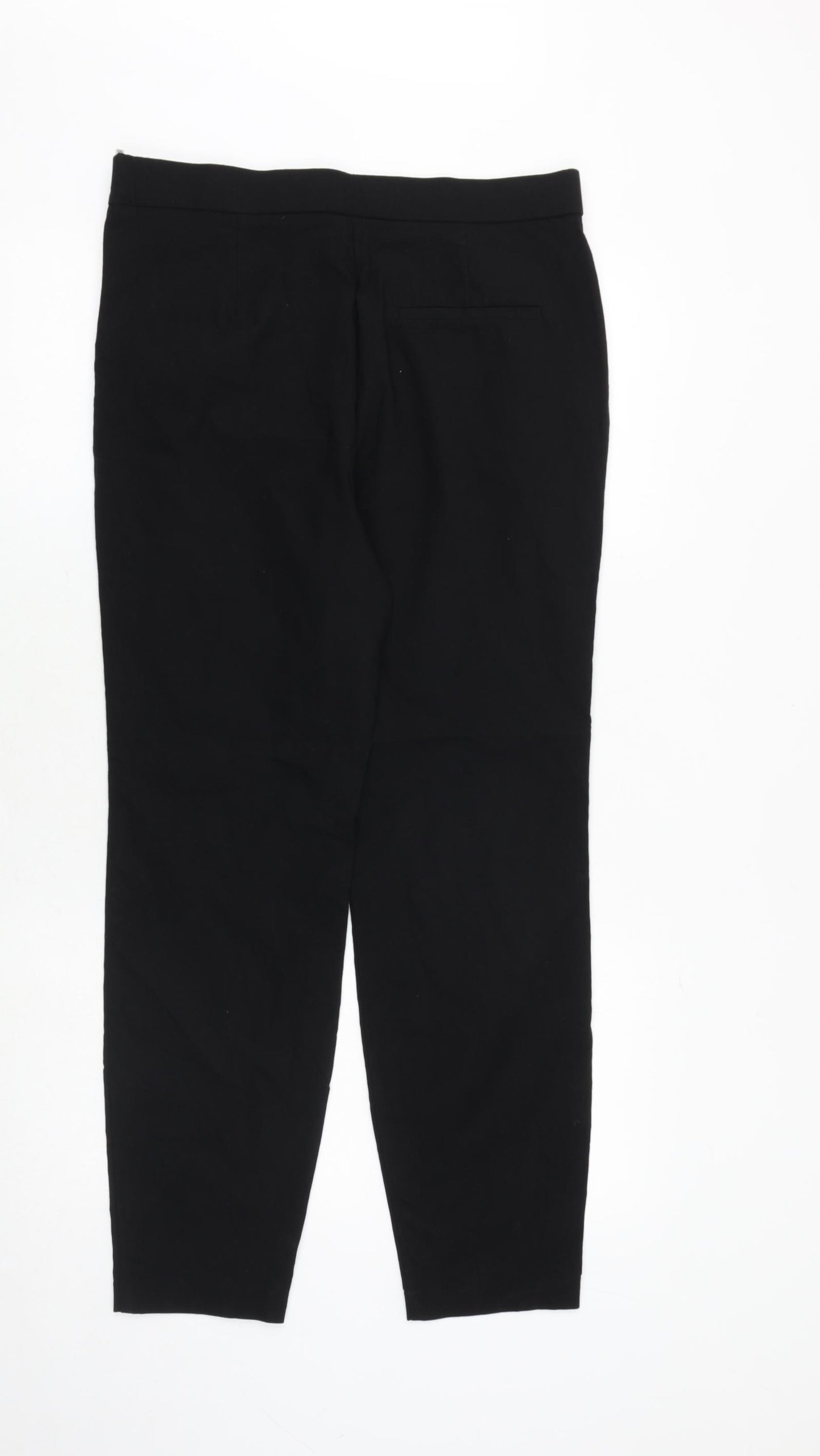 Et Vous Womens Black Viscose Trousers Size 14 Regular Zip