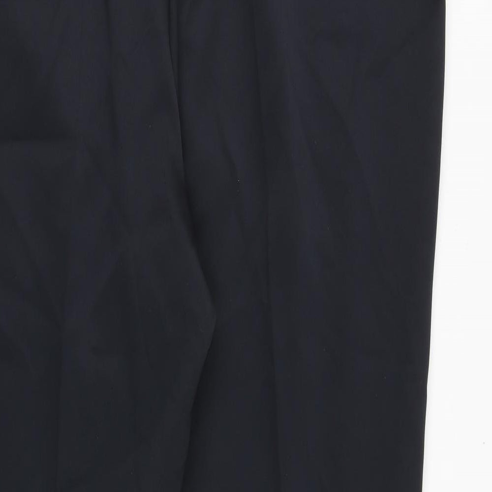 Marks and Spencer Womens Black Polyester Trousers Size 22 Regular Zip