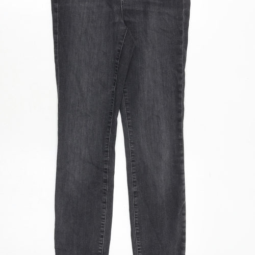 H&M Womens Grey Cotton Skinny Jeans Size 27 in Regular Zip