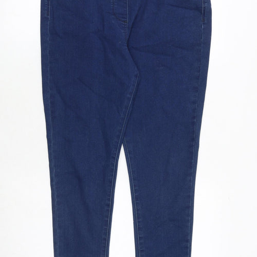 Marks and Spencer Womens Blue Cotton Jegging Jeans Size 14 Regular
