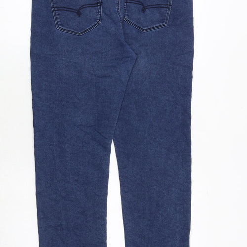 NEXT Mens Blue Cotton Straight Jeans Size 36 in Slim Zip