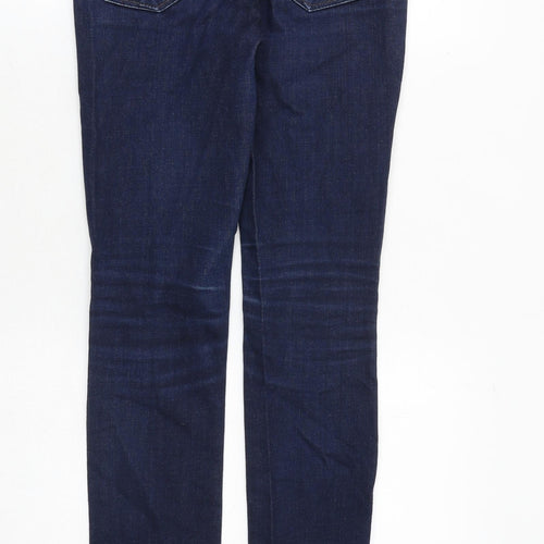 Topshop Womens Blue Cotton Skinny Jeans Size 26 in L30 in Regular Zip
