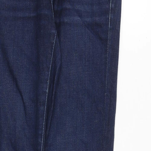 Topshop Womens Blue Cotton Skinny Jeans Size 26 in L30 in Regular Zip