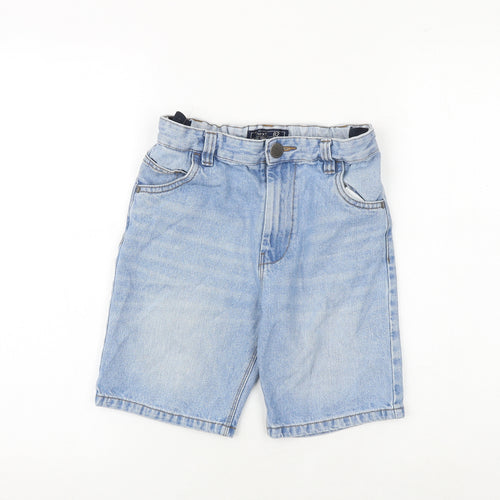 NEXT Boys Blue 100% Cotton Bermuda Shorts Size 11 Years Regular Zip