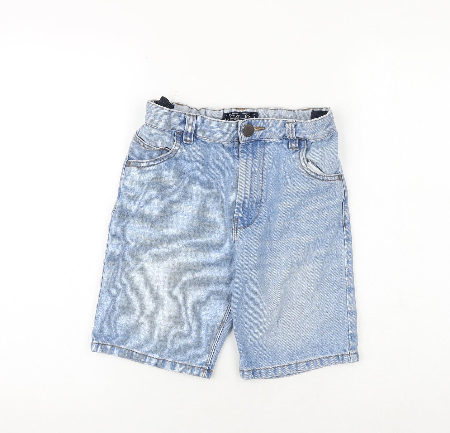 NEXT Boys Blue 100% Cotton Bermuda Shorts Size 11 Years Regular Zip