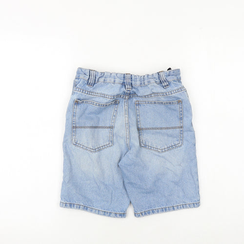 NEXT Boys Blue 100% Cotton Bermuda Shorts Size 11 Years Regular Zip