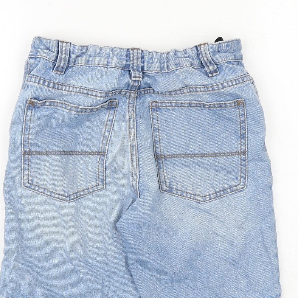 NEXT Boys Blue 100% Cotton Bermuda Shorts Size 11 Years Regular Zip